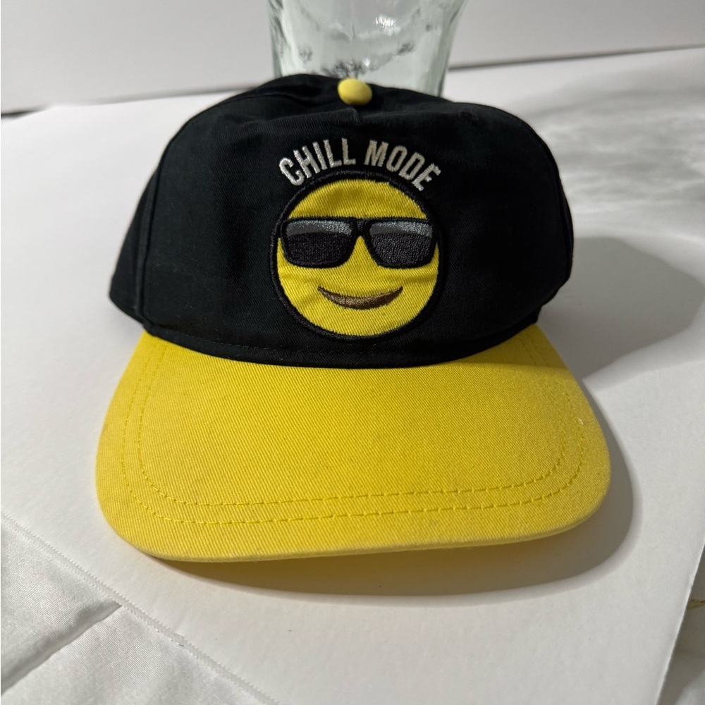 Vintage Youth Black and Yellow Emoji Baseball Cap